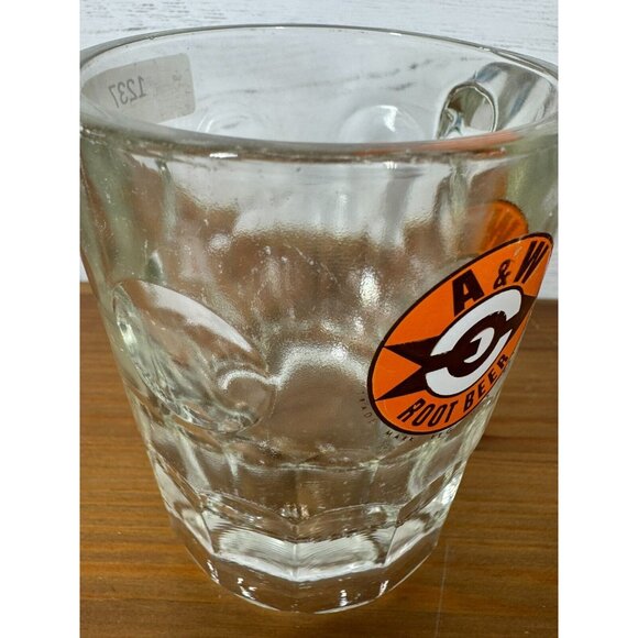 Vintage A&W Root Beer Glass Mug Stein 4" Tall Arrow Logo Bullseye 1961-1968 - Picture 8 of 8